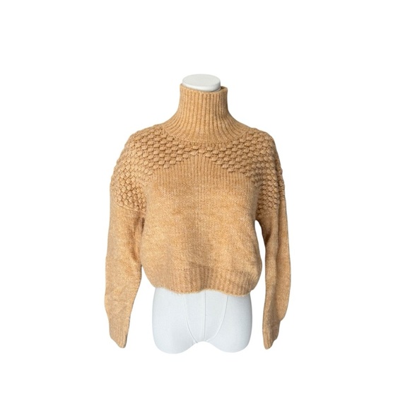 Free People - Bradley Pullover Textured Knit Sweater Tan Sz XS - Picture 4 of 8